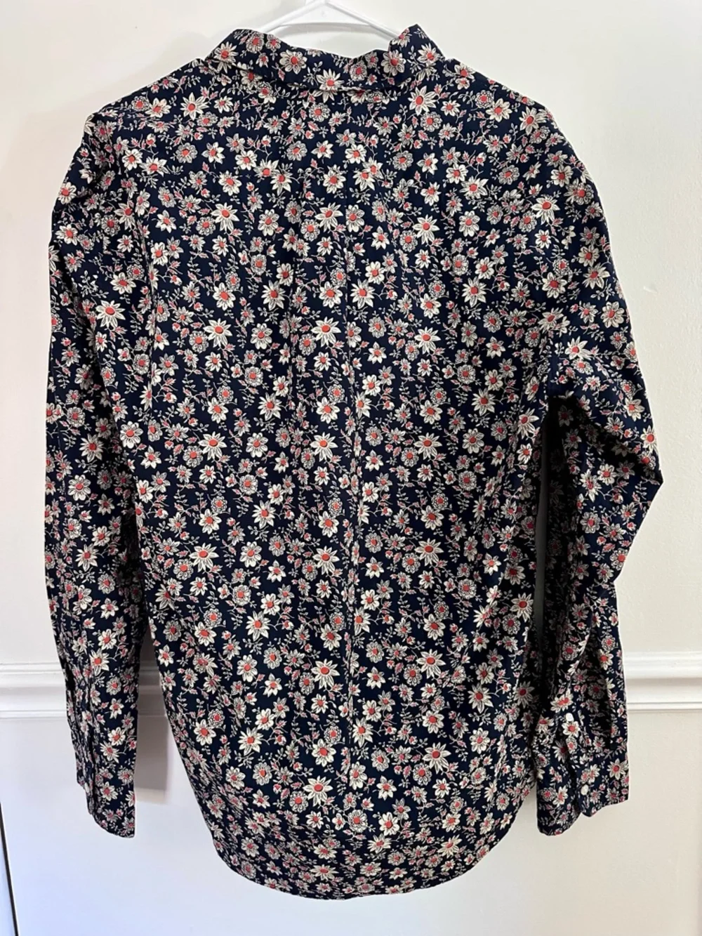 J Crew Men’s Secret Wash Button Down Organic Cotton Floral Shirt Large